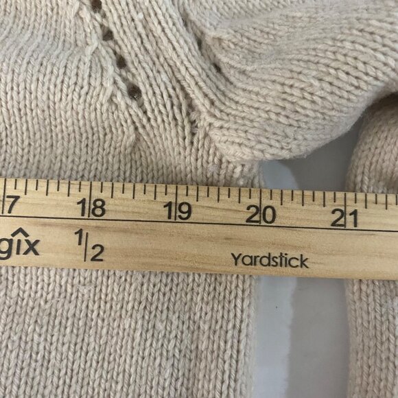 Fossil Merino Wool Cashmere Button Up Cardigan Sweater Womens Size S Beige Neutr - Picture 6 of 8